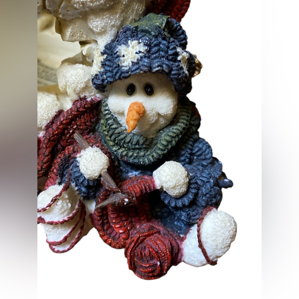 Christmas Boyds Bears Ingrid and Olaf Figurine BE WARM Cream and red - Picture 6 of 9